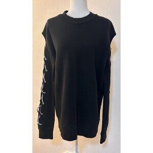 Filles A Papa Women’s Black Long Sleeve Sweatshirt Tunic Dress US Sz 4-6